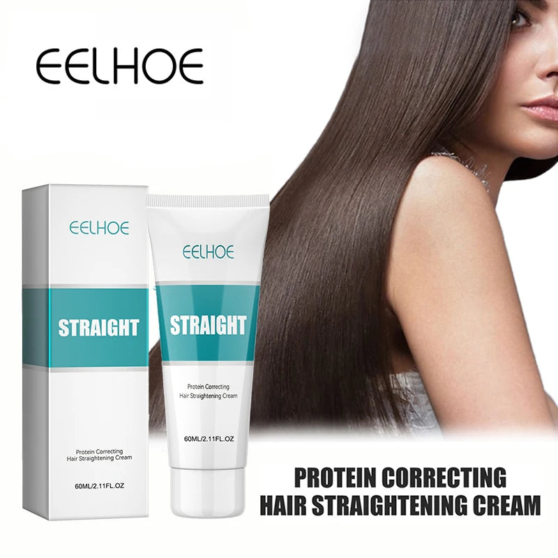 60ML Keratin Hair Straightening Cream Professional Damaged Treatment Faster Smoothing Curly Hair Care Protein Correction Cream